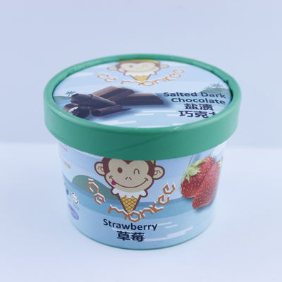 Jogurt, papierowa miska z lodem z pokrywką, przyjazna dla środowiska 5 oz 150 ml kubek z lodem