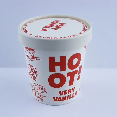 PE powlekany kubek z lodów z pokrywką 6 oz 175 ml na zamówienie wydrukowany jednorazowy