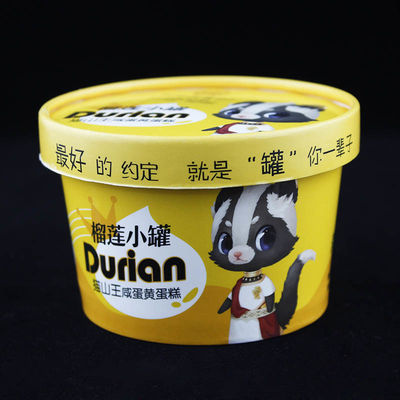 10 oz 300 ml lody papierowy kubek z pokrywką jednorazowy Yogurt tubki