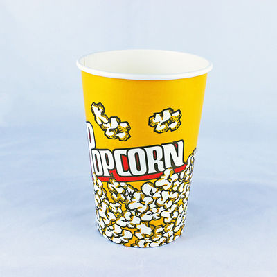 Jednorazowa ściana jednorazowe wiadra papierowe 46 oz drukowanie logo Popcorn Tub
