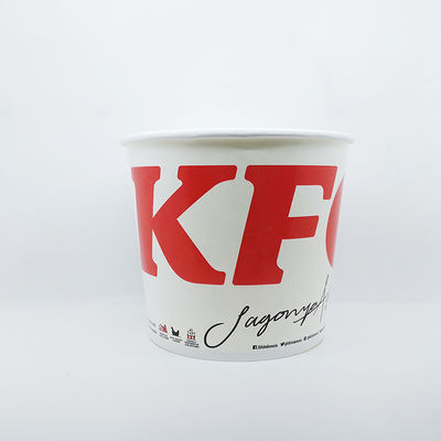 Żywność klasy jednorazowych papierowych wiadrach KFC kurczaka kubek 64 oz 85 oz 130 oz