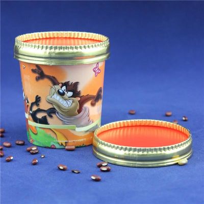 PE powlekany kubek z lodów z plastikową łyżką