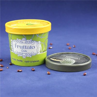 PE powlekany kubek z lodów z plastikową łyżką