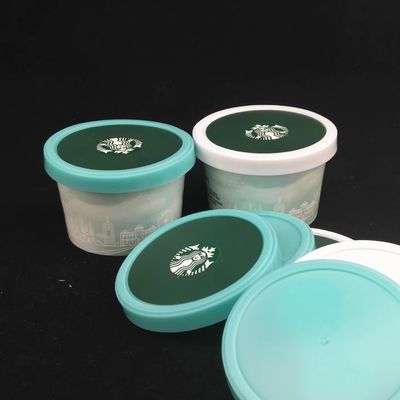 PE powlekany kubek z lodów z plastikową łyżką
