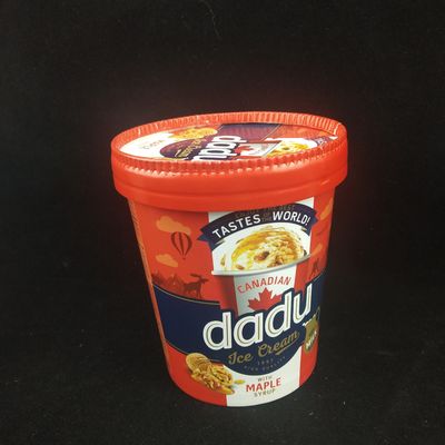 475 ml biodegradowalnych kubków z lodami z pokrywkami, 520 ml miski z lodami.