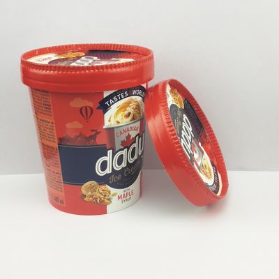 475 ml biodegradowalnych kubków z lodami z pokrywkami, 520 ml miski z lodami.