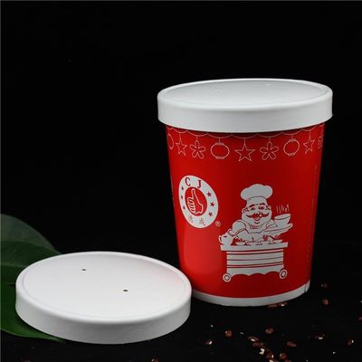 12 oz jednorazowych kubków z zupą z pokrywkami
