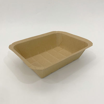 250gm Brown Kraft Food Tray, Kompostowalna powłoka PE,