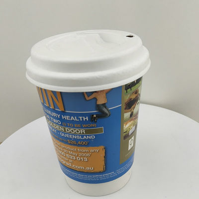 Ekologiczny podwójny kubek z papieru ściennego 10 oz jednorazowa izolacja na gorące napoje