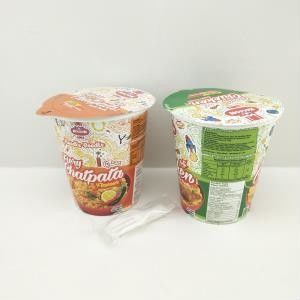 Wodoszczelne biodegradowalne jednorazowe kubki z zupą z pokrywkami