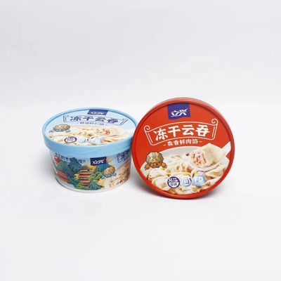 Jednorazowa miska papierowa liofilizowany wonton z pokrywą papierowy wiadro instant makaron z wywiezieniem opakowania żywności gorący kubek napojów